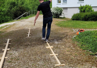 Balancierbretter auf dem Boden